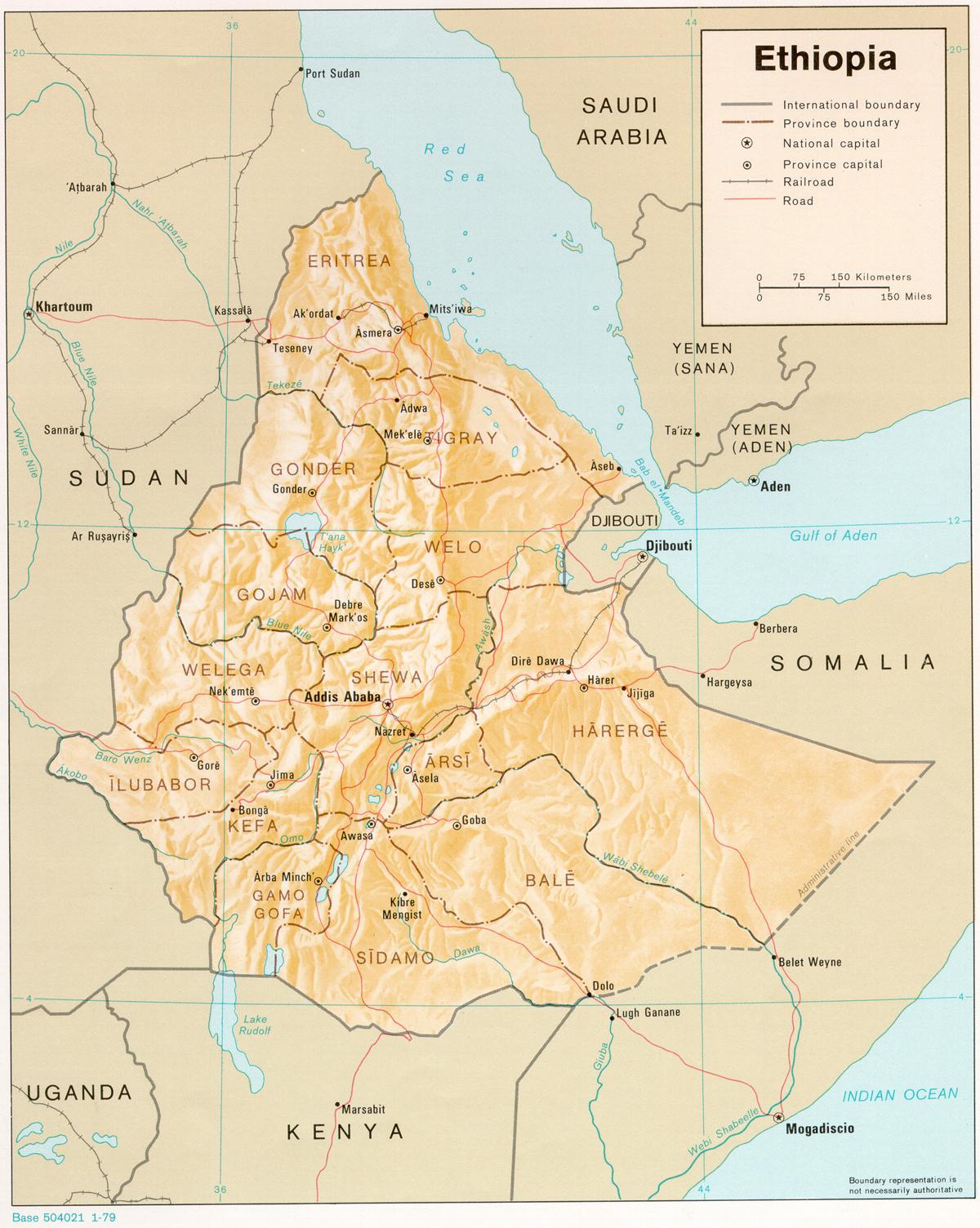 najstarejši Etiopski zemljevid