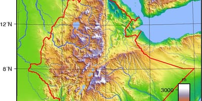 Etiopija topografskih zemljevidov